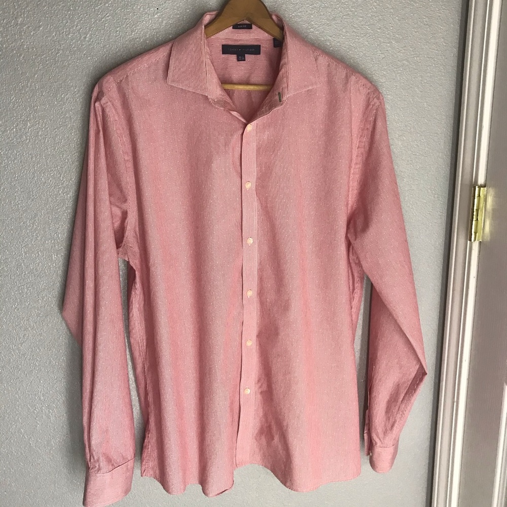 Red and white Tommy Hilfiger button down